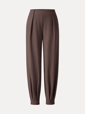 NWT OGL Stretch Linen-Like Wrinkle-Resistant Tapered Pant in walnut brown